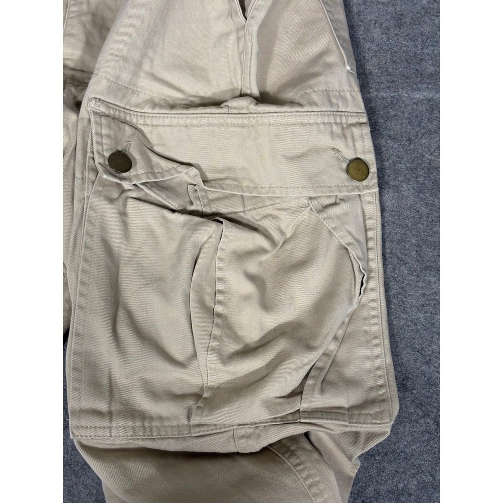 WWII Vintage Mens Khaki Cargo Pants 100% Cotton Tan 40R - Picture 4 of 11